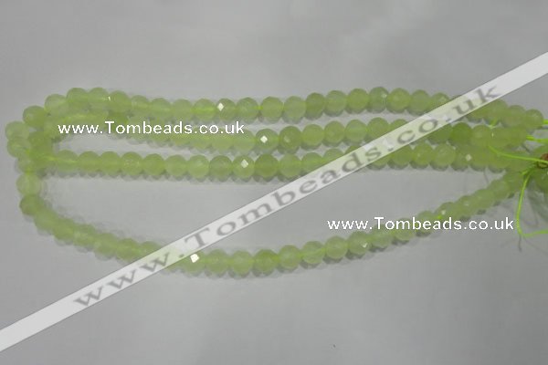 CXJ162 15.5 inches 8mm faceted round New jade beads wholesale