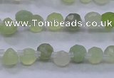 CXJ215 Top drilled 7*7mm faceted teardrop New jade beads