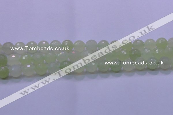 CXJ222 15.5 inches 14mm faceted round New jade beads wholesale