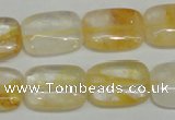 CYC09 15.5 inches 15*20mm rectangle yellow crystal quartz beads