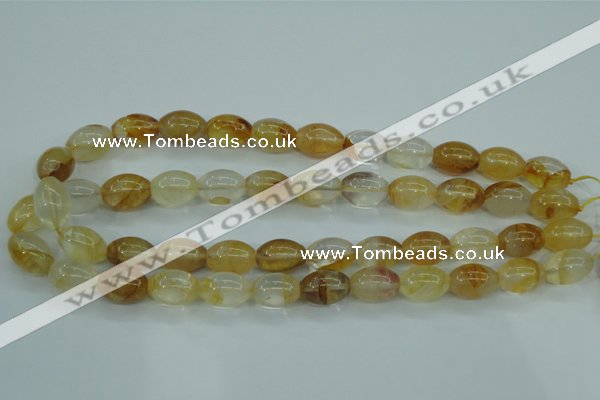 CYC120 15.5 inches 12*16mm rice yellow crystal quartz beads