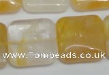 CYC14 15.5 inches 25*25mm square yellow crystal quartz beads