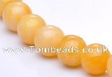 CYJ05 12mm round 16 inches yellow jade gemstone beads Wholesale