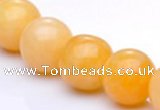 CYJ08 18mm round 16 inches yellow jade gemstone beads Wholesale