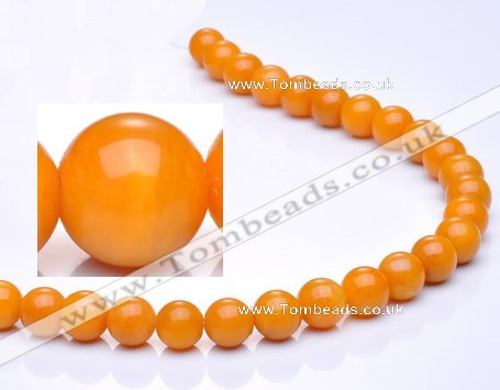 CYJ09 16 inches 4mm round yellow jade gemstone beads Wholesale