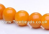 CYJ14 16 inches 12mm round yellow jade gemstone beads Wholesale