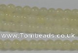 CYJ159 15.5 inches 4mm round yellow jade beads wholesale