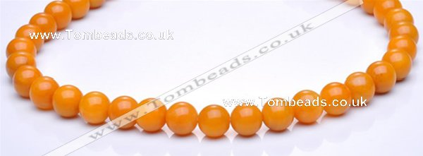 CYJ16 16mm round 16 inches yellow jade gemstone beads Wholesale