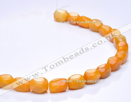 CYJ18 10*14mm irregular yellow jade gemstone beads Wholesale