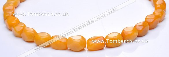 CYJ19 13*18mm irregular yellow jade gemstone beads Wholesale