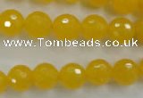 CYJ203 15.5 inches 10mm faceted round yellow jade beads wholesale