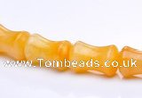 CYJ21 9*13mm bone shape yellow jade gemstone beads Wholesale