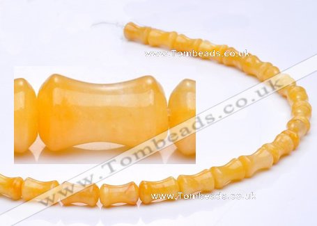 CYJ21 9*13mm bone shape yellow jade gemstone beads Wholesale