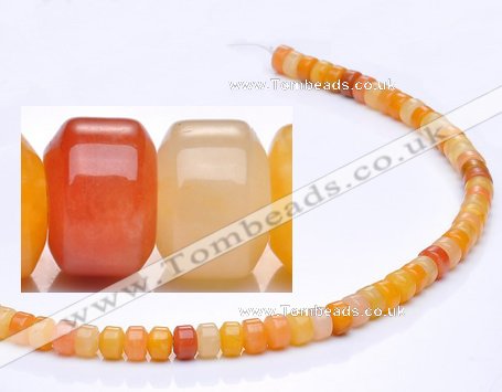 CYJ25 5*6mm rondelle yellow jade gemstone beads Wholesale