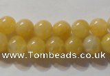 CYJ252 15.5 inches 8mm round yellow jade beads wholesale