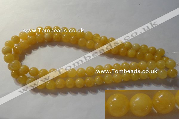 CYJ253 15.5 inches 10mm round yellow jade beads wholesale