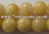 CYJ256 15.5 inches 16mm round yellow jade beads wholesale