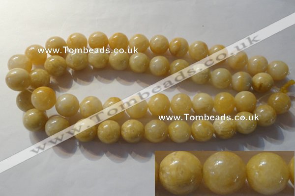 CYJ256 15.5 inches 16mm round yellow jade beads wholesale