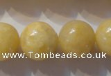 CYJ257 15.5 inches 18mm round yellow jade beads wholesale