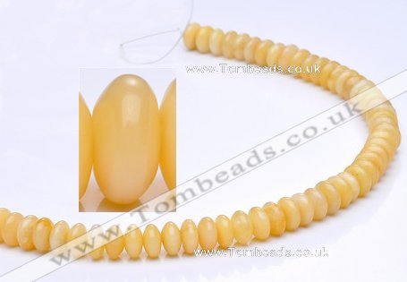 CYJ29 16 inch 4*8mm roundel yellow jade gemstone beads Wholesale