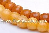 CYJ32 8*8mm bread shape yellow jade gemstone beads Wholesale