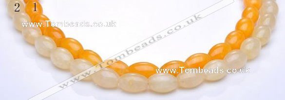 CYJ34 16 inch 10*14mm rice yellow jade gemstone beads Wholesale