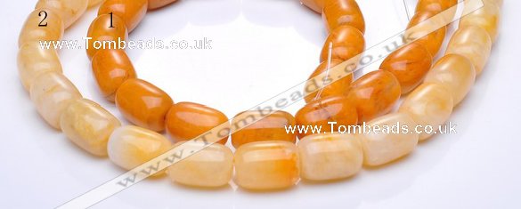 CYJ36 10*14mm egg-shaped yellow jade gemstone beads Wholesale