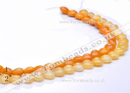 CYJ38 16 inch 14*14mm heart yellow jade gemstone beads Wholesale