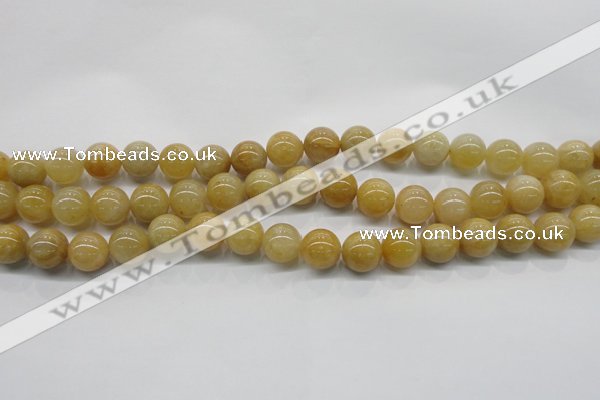 CYJ401 15.5 inches 6mm round yellow jade gemstone beads