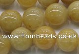 CYJ403 15.5 inches 10mm round yellow jade gemstone beads