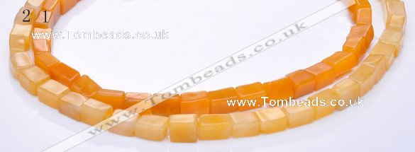 CYJ41 16 inch 5*7mm cuboid yellow jade gemstone beads Wholesale