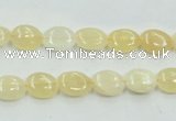 CYJ59 15.5 inches 8*10mm oval yellow jade gemstone beads wholesale