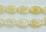 CYJ60 15.5 inches 10*14mm oval yellow jade gemstone beads wholesale