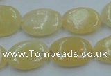 CYJ62 15.5 inches 15*20mm oval yellow jade gemstone beads wholesale