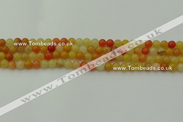 CYJ620 15.5 inches 4mm round yellow jade beads wholesale