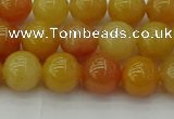 CYJ622 15.5 inches 8mm round yellow jade beads wholesale