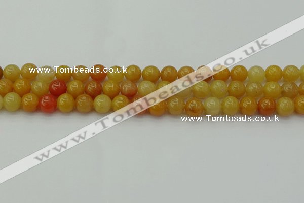 CYJ622 15.5 inches 8mm round yellow jade beads wholesale