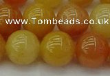 CYJ625 15.5 inches 14mm round yellow jade beads wholesale