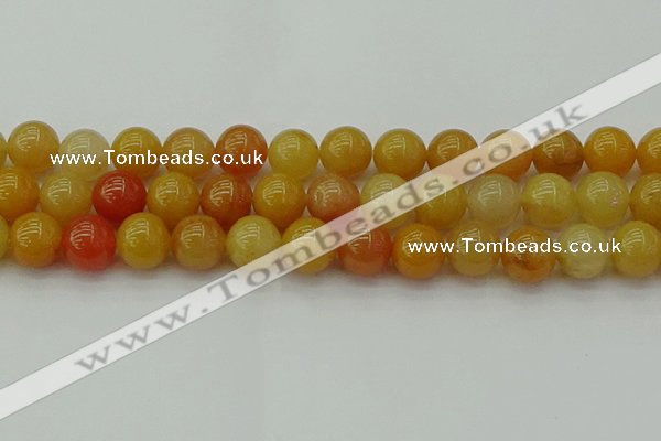 CYJ625 15.5 inches 14mm round yellow jade beads wholesale