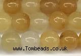 CYJ656 15 inches 6mm round yellow jade beads