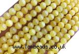 CYJ667 15 inches 6mm round dyed yellow jade beads wholesale