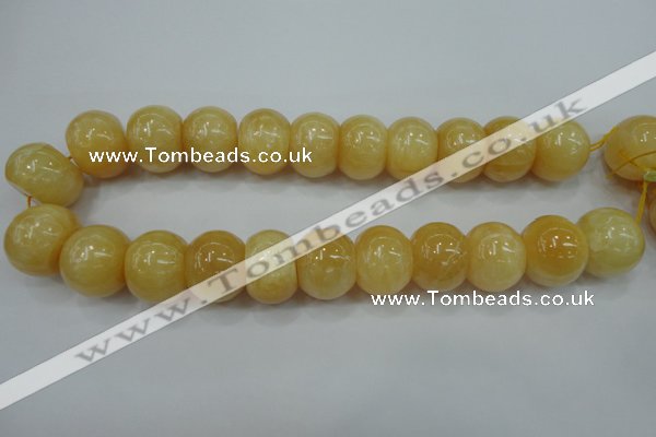 CYJ68 15.5 inches 18*25mm rondelle yellow jade beads wholesale