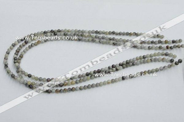 CYQ01 15.5 inches 4mm round natural pyrite quartz beads wholesale