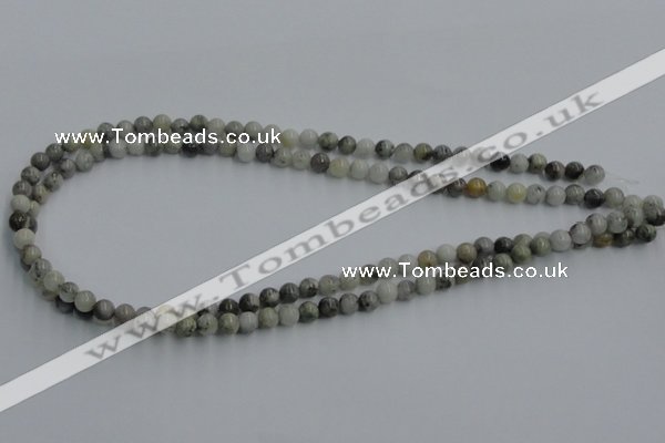 CYQ02 15.5 inches 6mm round natural pyrite quartz beads wholesale