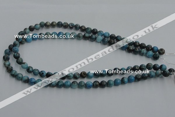 CYQ52 15.5 inches 8mm round dyed pyrite quartz beads wholesale