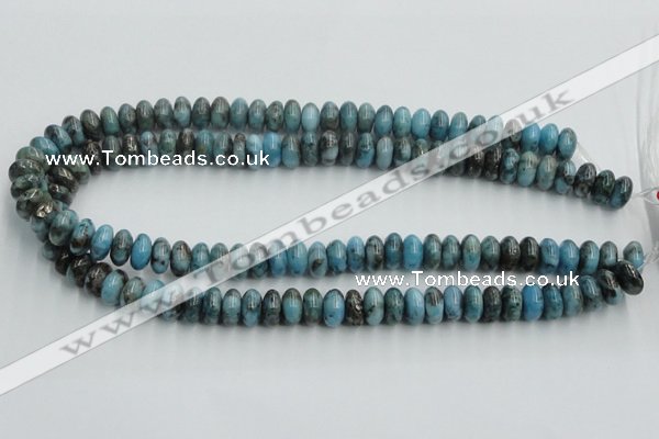 CYQ54 15.5 inches 6*12mm rondelle dyed pyrite quartz beads wholesale