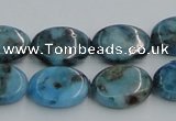 CYQ55 15.5 inches 13*18mm oval dyed pyrite quartz beads wholesale