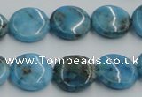 CYQ58 15.5 inches 16mm flat round dyed pyrite quartz beads wholesale