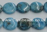 CYQ58 15.5 inches 16mm flat round dyed pyrite quartz beads wholesale