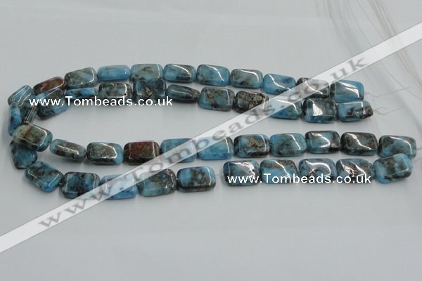 CYQ60 15.5 inches 13*18mm rectangle dyed pyrite quartz beads wholesale